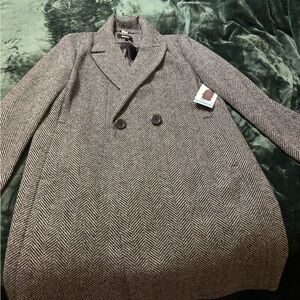 DKNY Women’s Herringbone Pea Coat